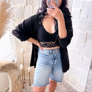 ANTHROPOLOGIE PILCRO Distressed Denim Bermuda Shorts